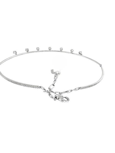 Messika collier en or blanc et diamants - Maison Eloe