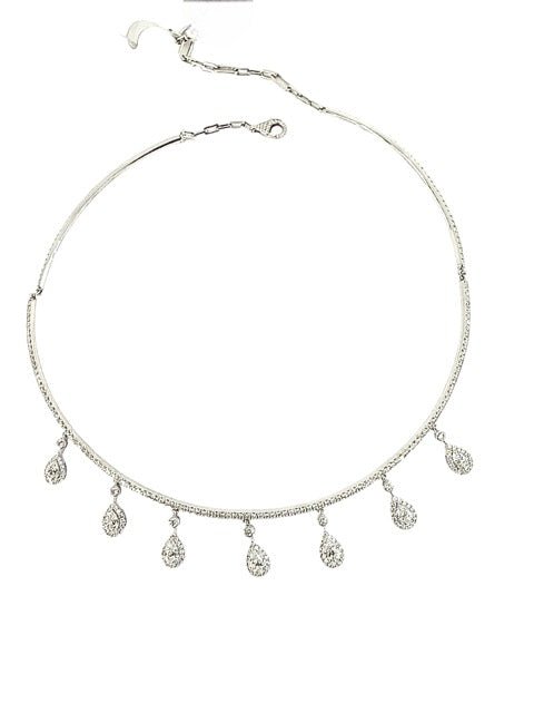 Messika collier en or blanc et diamants - Maison Eloe