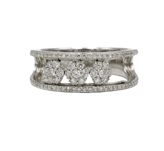 Messika bague "Move" en or blanc et diamants