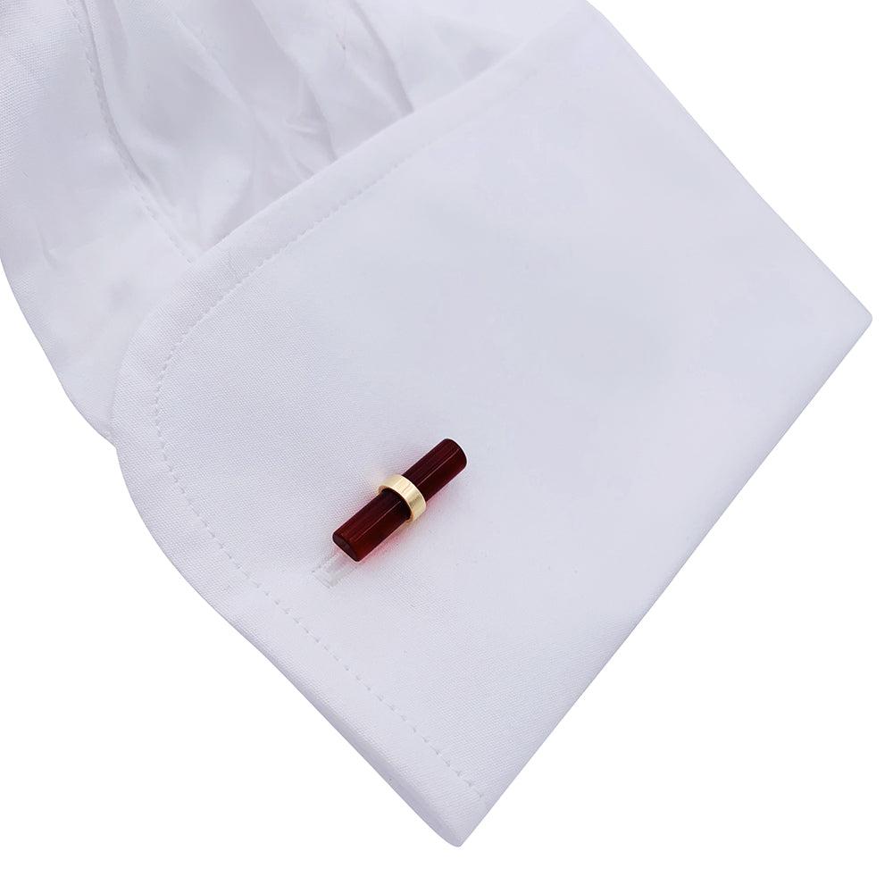 Cartier yellow gold cufflinks, interchangeable sticks.