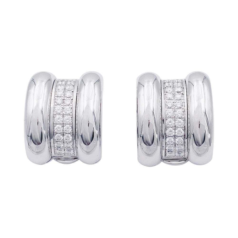 Chopard earrings, "La Strada", white gold, diamonds.