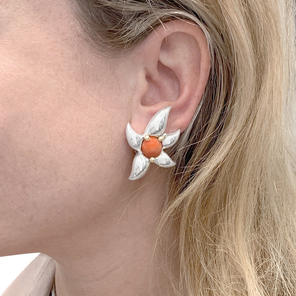 Tiffany & Co. set in silver, yellow gold, and coral.