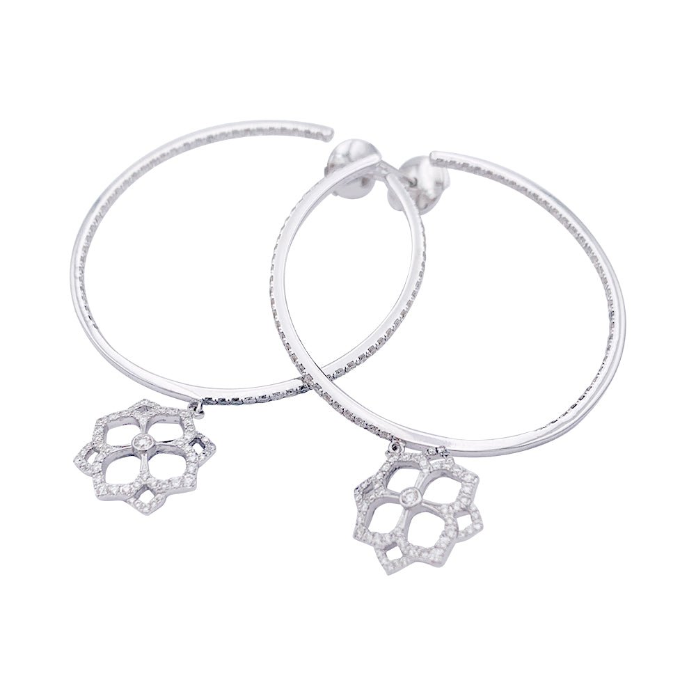 Boucles d'oreilles Messika, "Eden", or blanc, diamants. - Maison Eloe