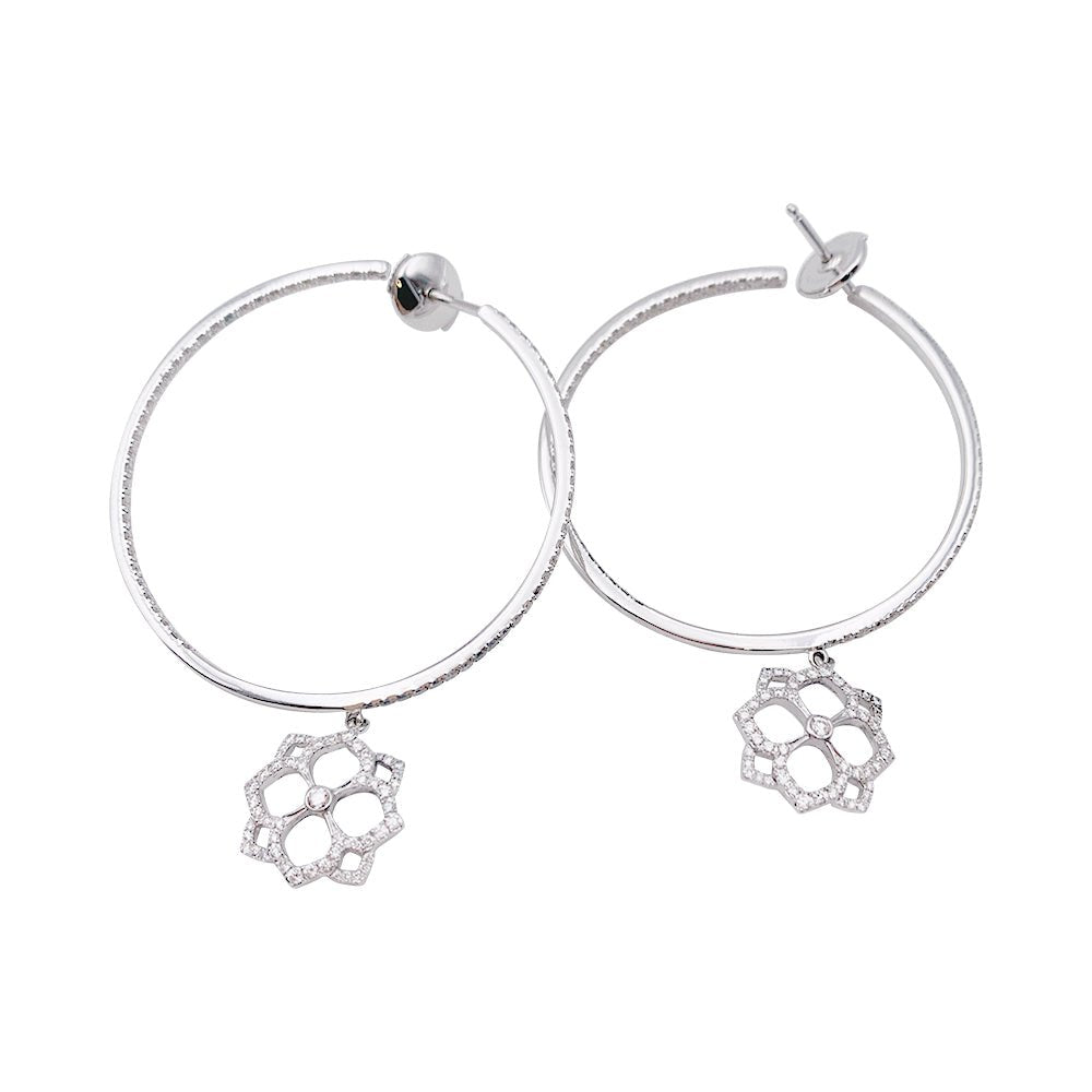 Boucles d'oreilles Messika, "Eden", or blanc, diamants. - Maison Eloe