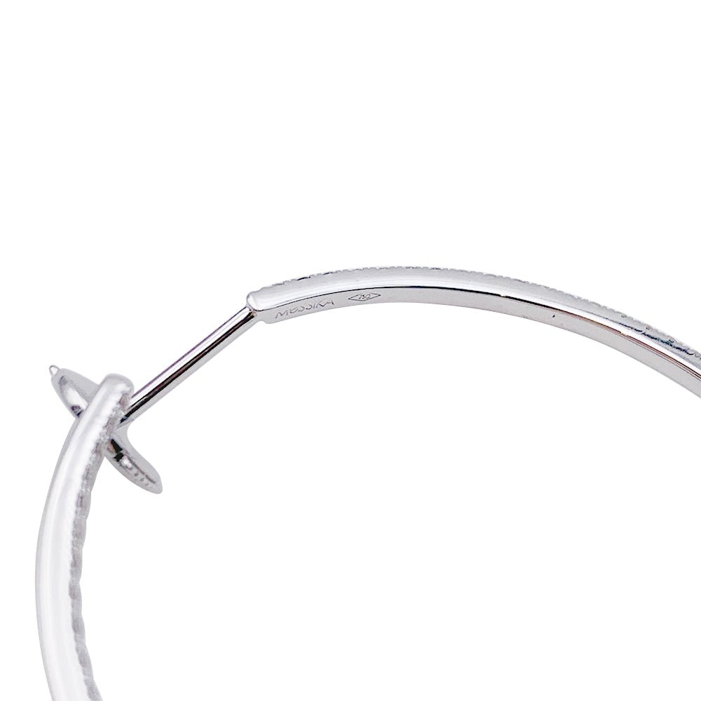 Boucles d'oreilles Messika, "Eden", or blanc, diamants. - Maison Eloe