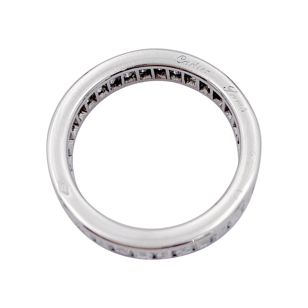 Alliance Cartier, diamants baguette et platine.