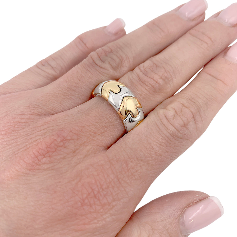 Bague Bulgari, "Alveare", deux ors.