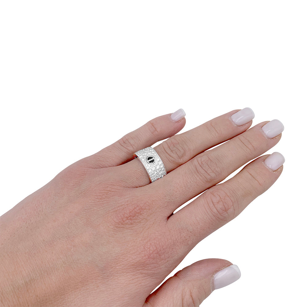 Cartier ring, "Love", white gold, diamonds.