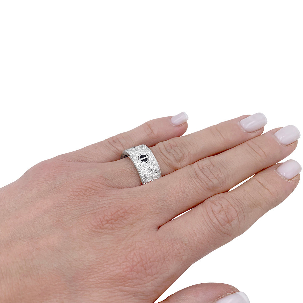 Cartier ring, "Love", white gold, diamonds.