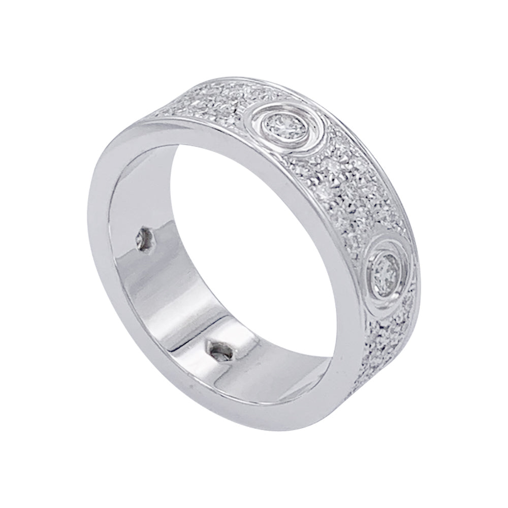 Bague Cartier, "Love", or blanc, diamants.