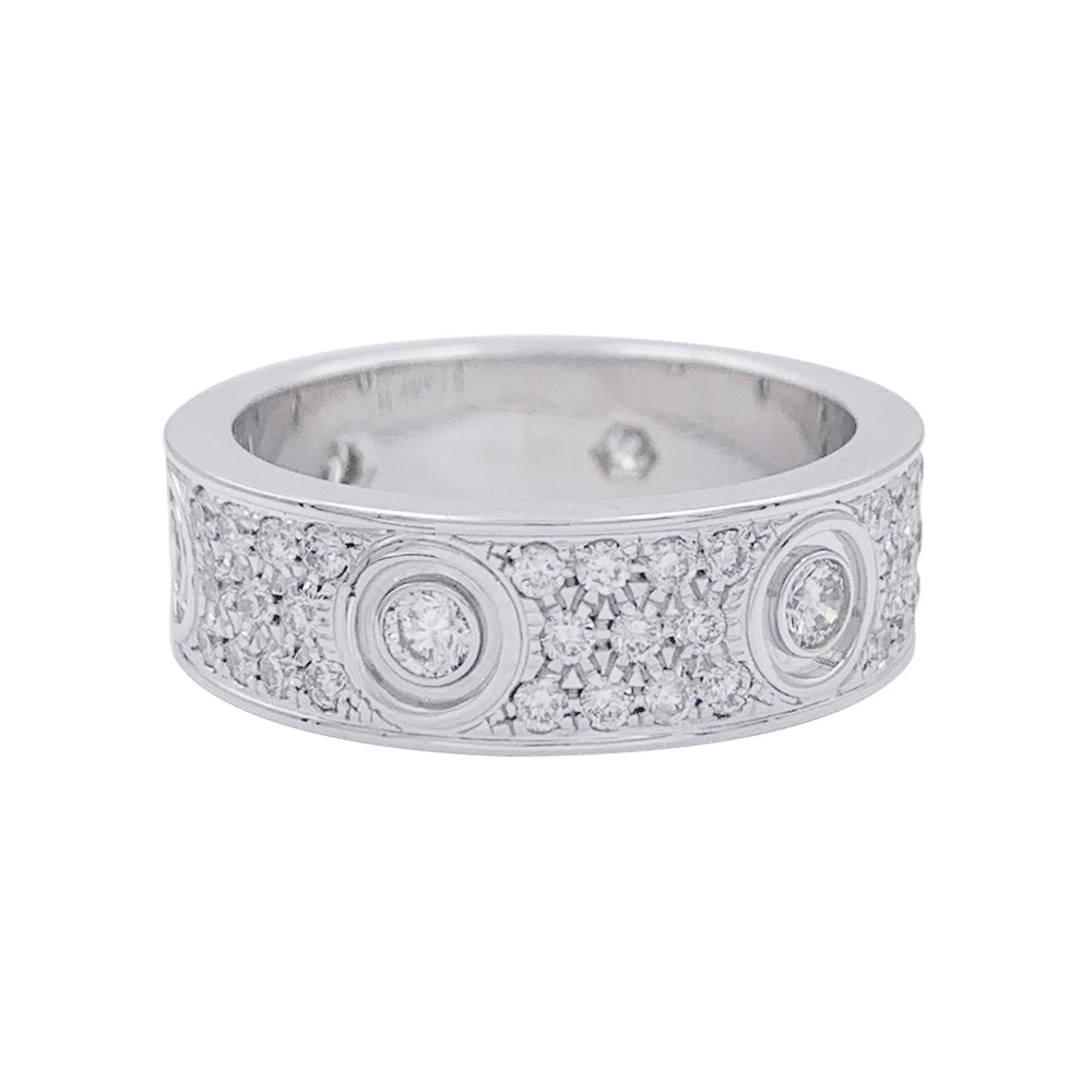 Bague Cartier, "Love", or blanc, diamants.
