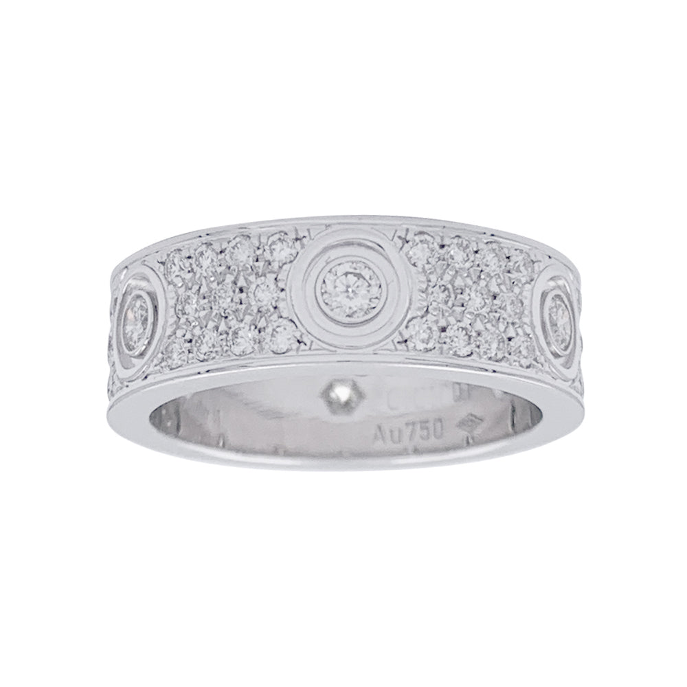 Cartier ring, "Love", white gold, diamonds.