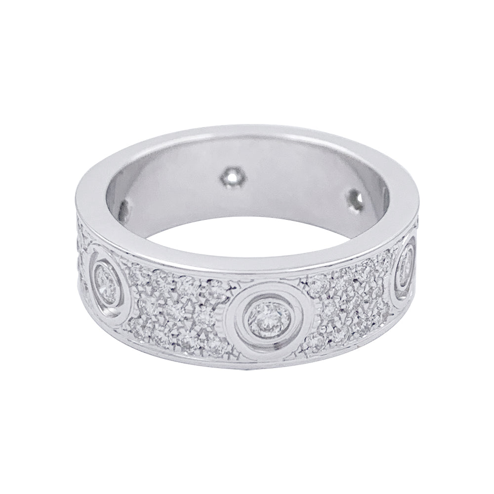 Cartier ring, "Love", white gold, diamonds.