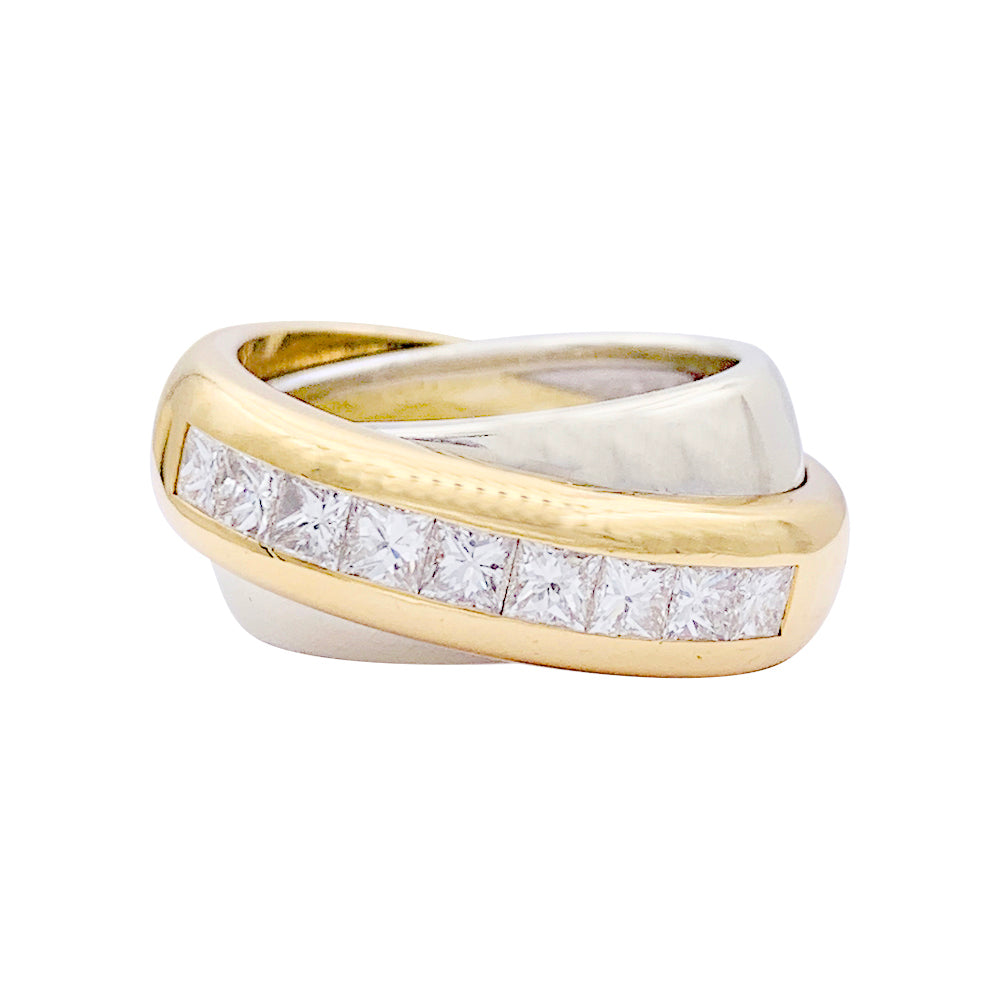 Bague Cartier, "Odyssée", deux ors, diamants.