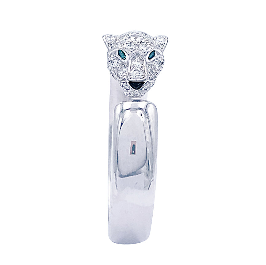 Cartier ring, "Panthère de Cartier", white gold, diamonds.