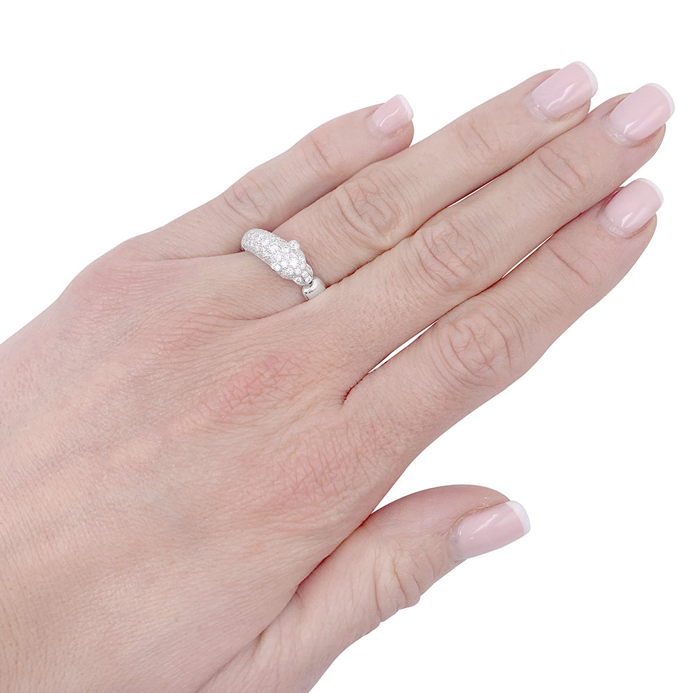 Cartier ring, "Panthère de Cartier", white gold, diamonds.