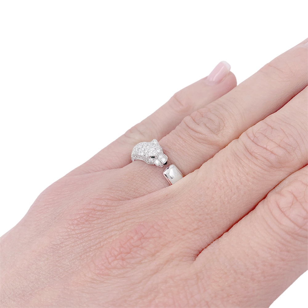Cartier ring, "Panthère de Cartier", white gold, diamonds.