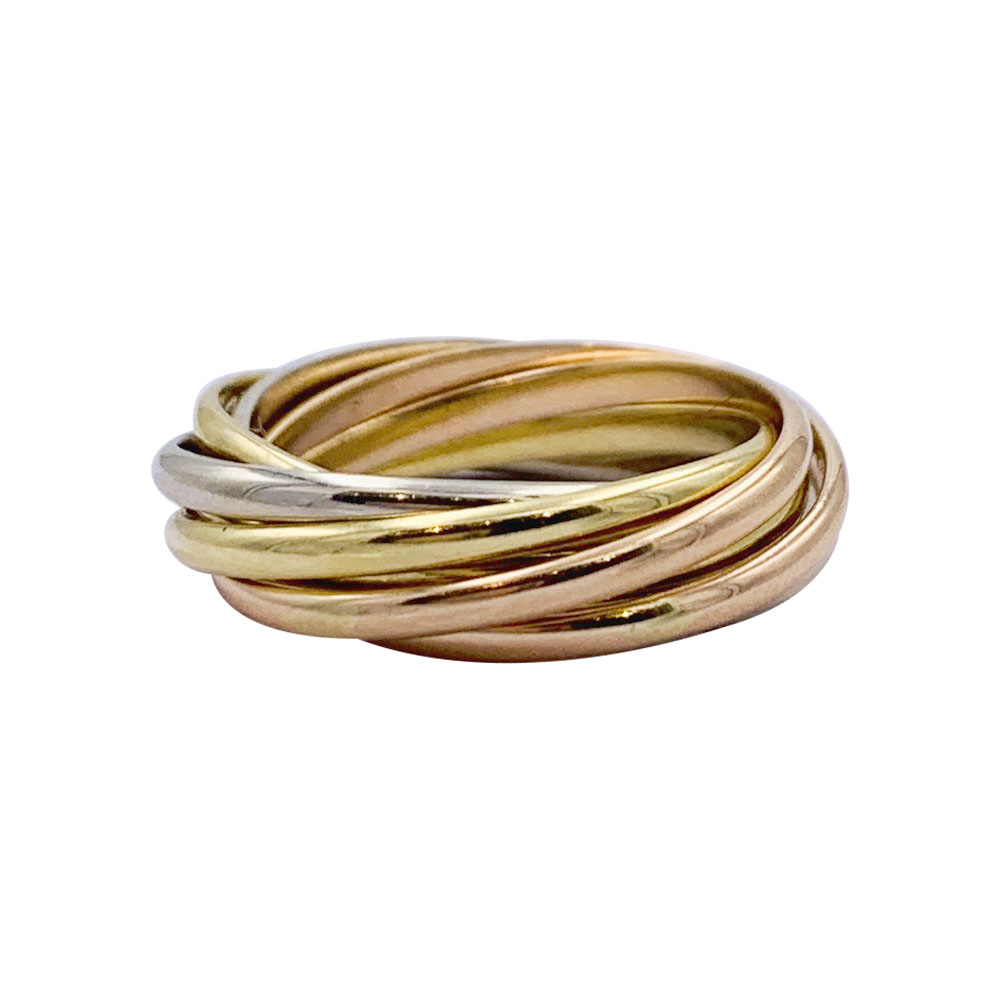 Cartier ring, "Semainier", three golds.