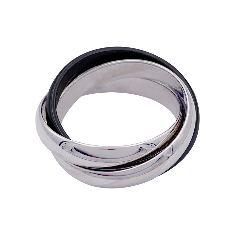 Cartier ring, "Trinity Céramique Classique", white gold and black ceramic.