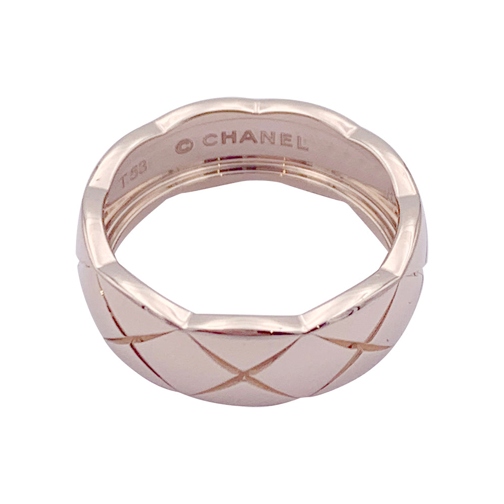 Bague Chanel, modèle "Coco Crush", en or rose.