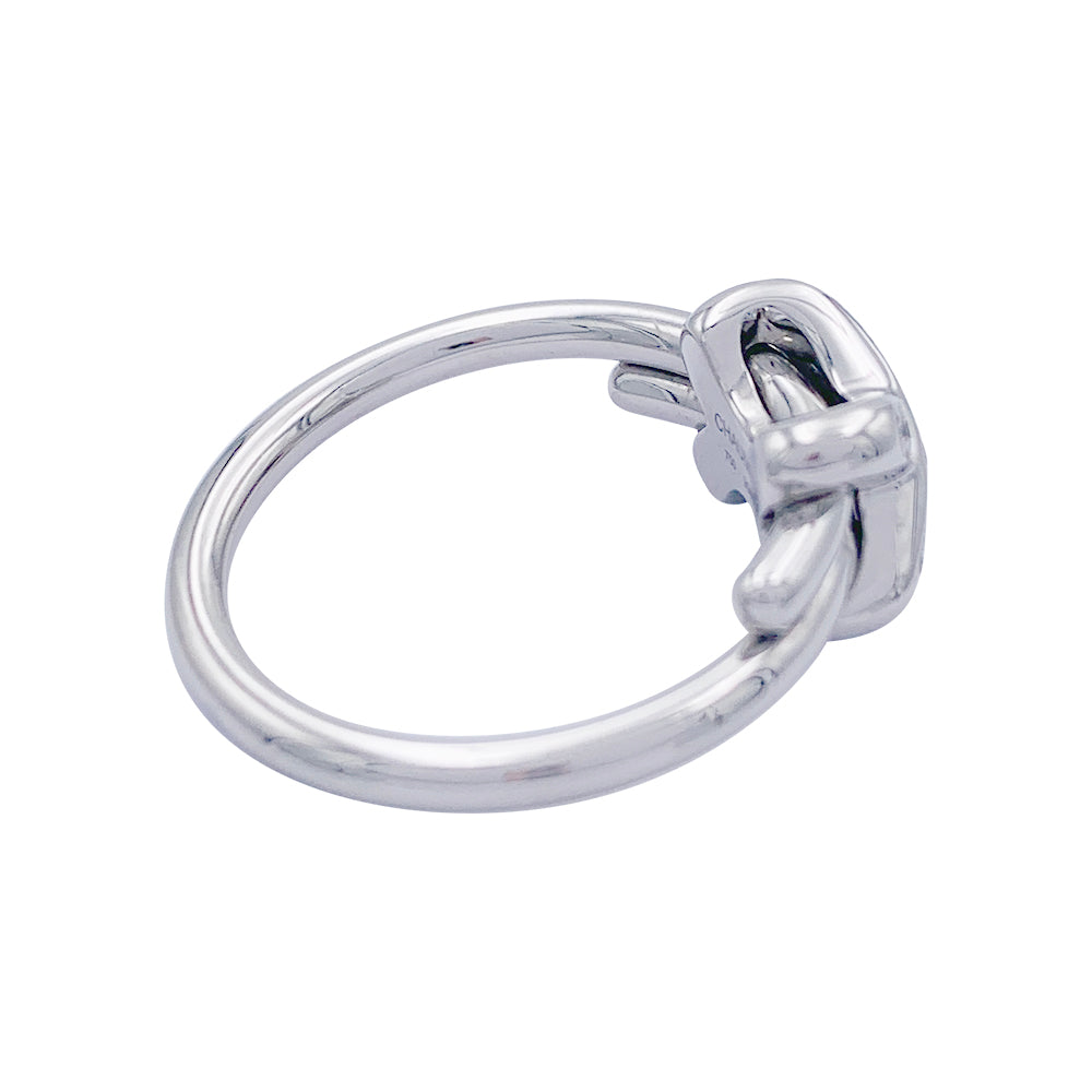 Chaumet ring, "Jeux de Liens", white gold, diamonds.