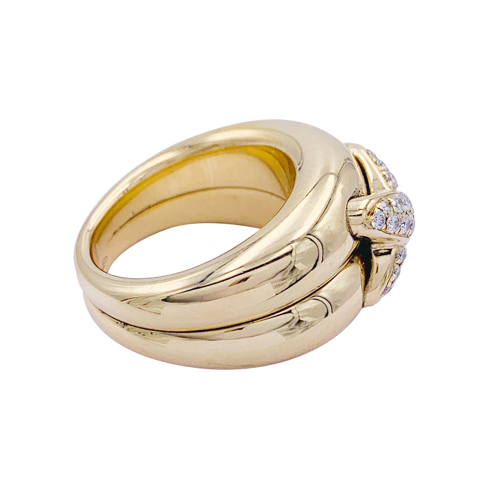 Chaumet ring, "Liens", yellow gold and diamonds.