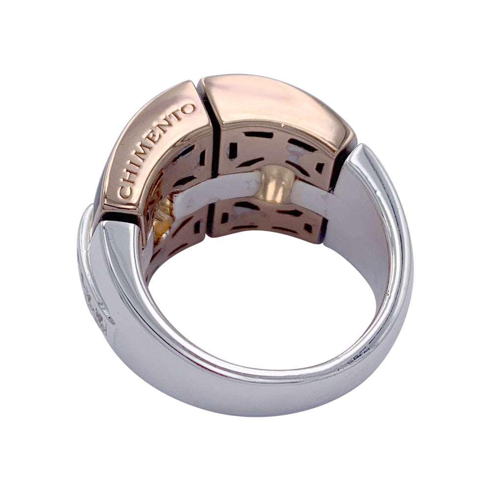 Chimento ring in gold, mother-of-pearl and diamonds.