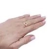 Dinh Van ring, "Menottes R12", pink gold, diamonds.