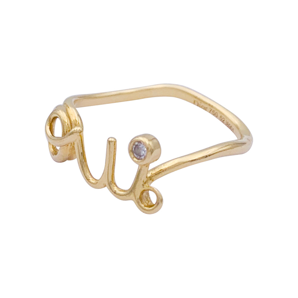 Bague Dior,  "Dioramour - Oui", or jaune, diamant.