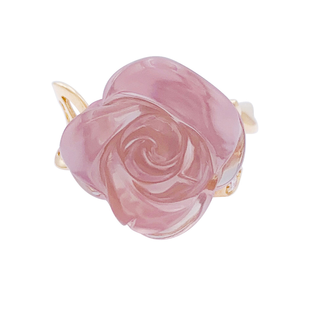 Bague Dior, "Pré Catelan", or rose, quartz rose, diamant.
