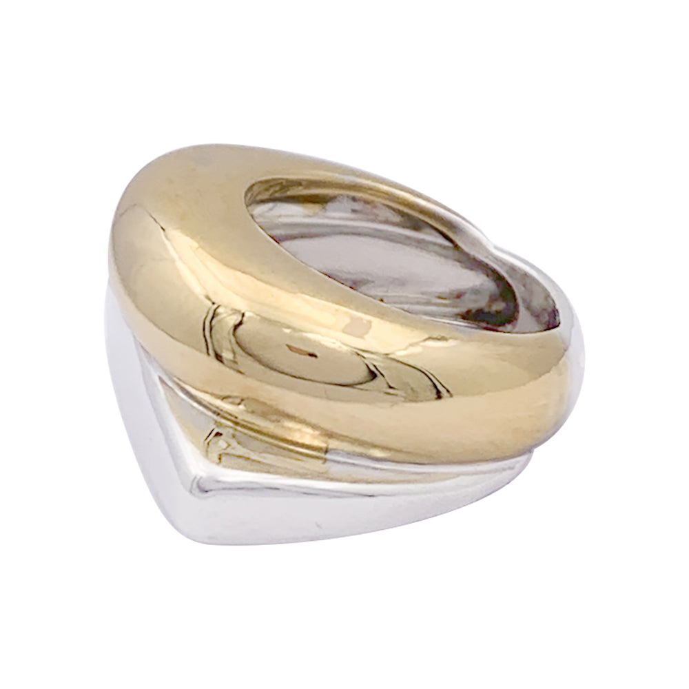 Fred "Success" ring, large model, in two tones of gold.