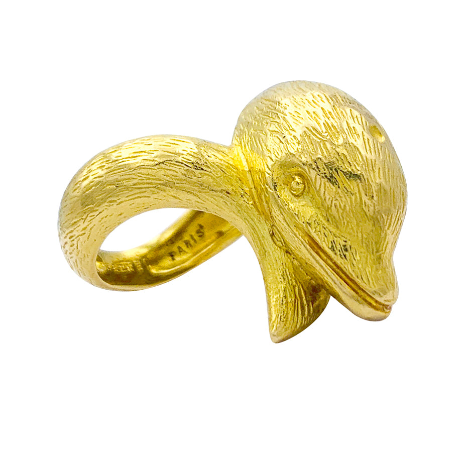 Hermès ring, "Dauphin", yellow gold.