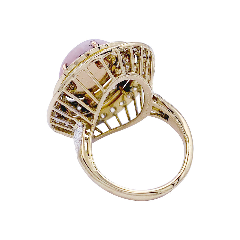 M.Gérard coral and diamond ring.