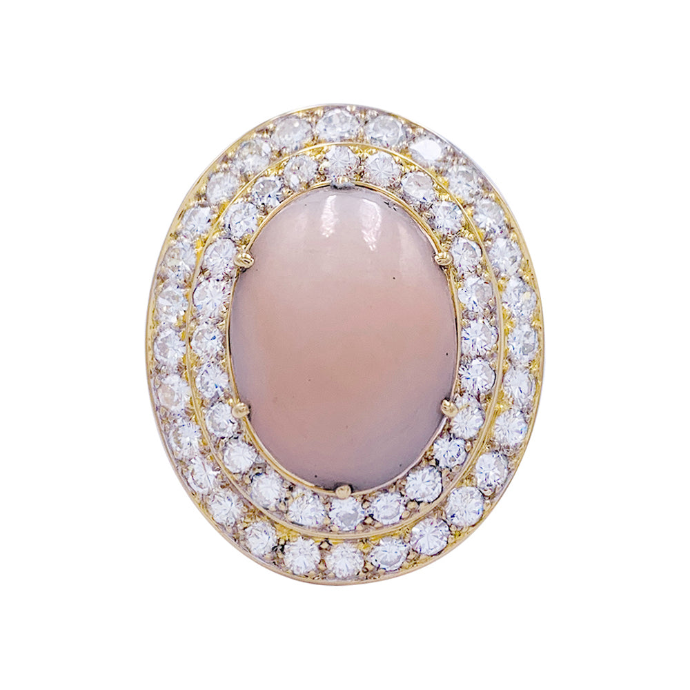 M.Gérard coral and diamond ring.