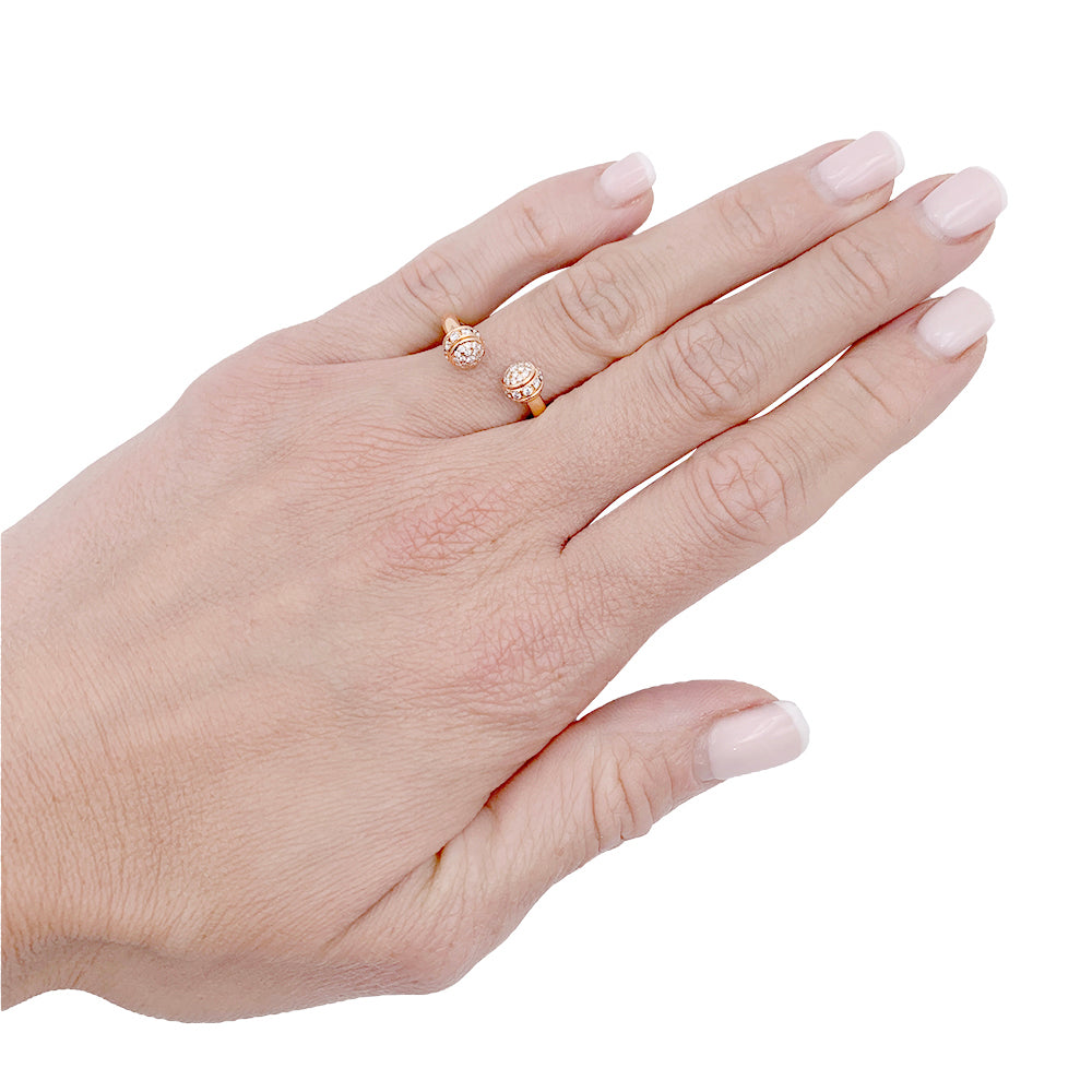 Bague Piaget "Possession", or rose, diamants.