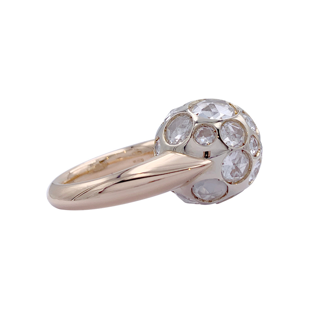 Pomellato ring, "Harem", gold and rock crystal.
