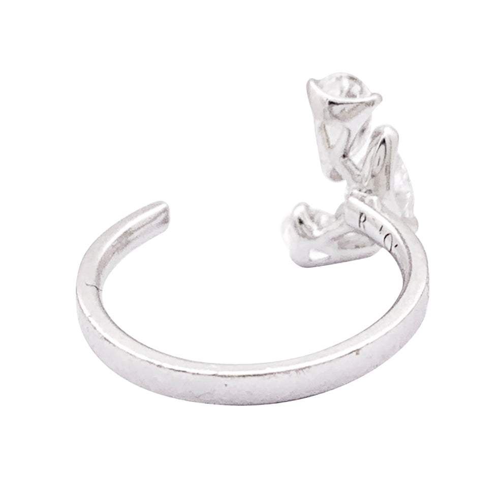 Bague Repossi "Serti sur Vide" or blanc, diamants.