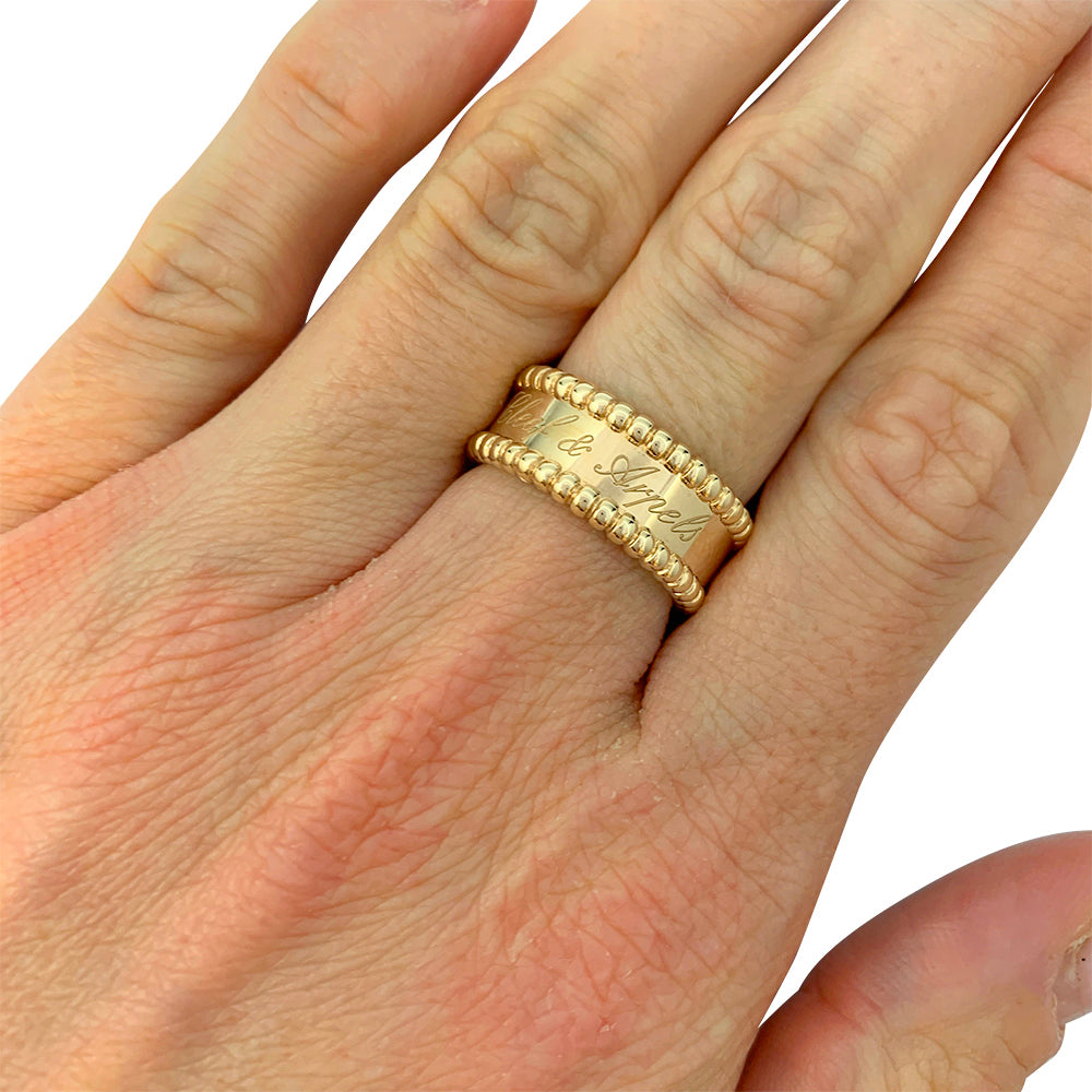 Van Cleef & Arpels ring, "Perlée signature", yellow gold.