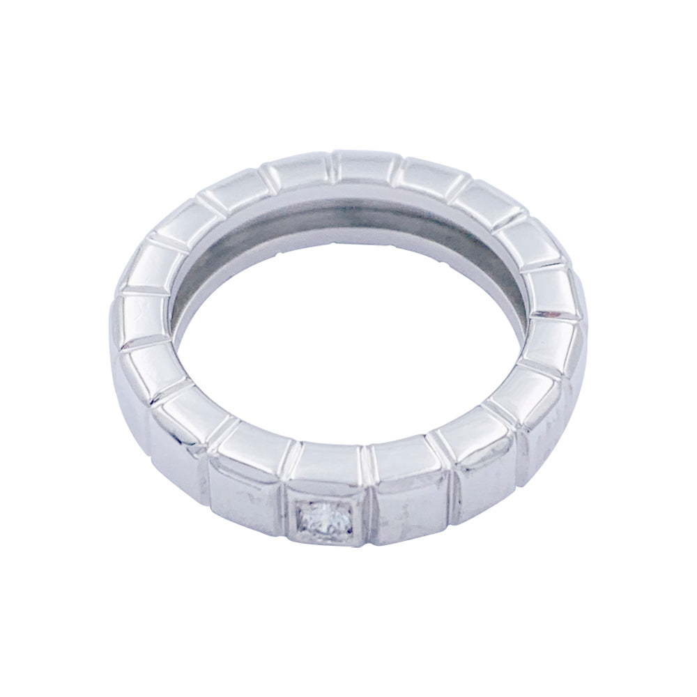 Bague Chopard, "Ice Cube", or blanc, diamant.