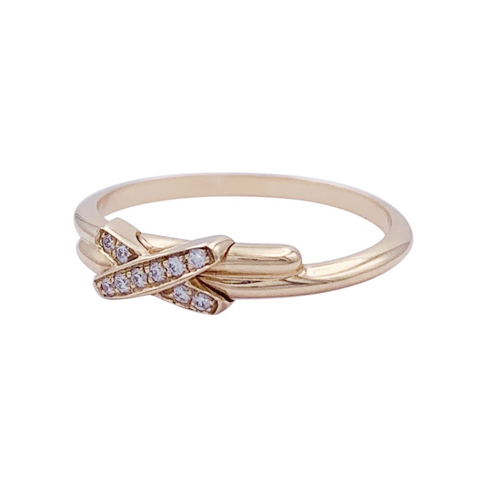 Bague Chaumet, "Jeux de Liens", or rose et diamants. - Maison Eloe