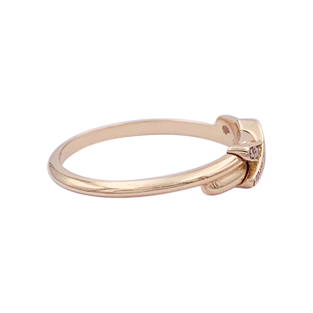 Bague Chaumet, "Jeux de Liens", or rose et diamants. - Maison Eloe