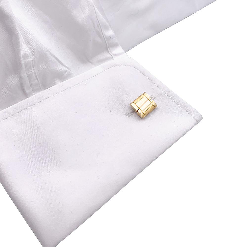 Cartier "Tank française" cufflinks, yellow gold.