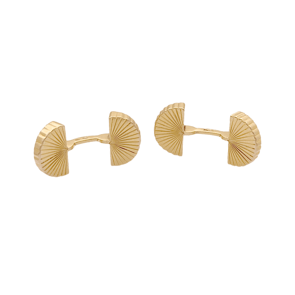Boutons de manchette vintage Cartier, "Eventail", or jaune. - Maison Eloe