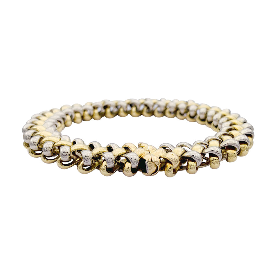 Boucheron bracelet, yellow gold, white gold.
