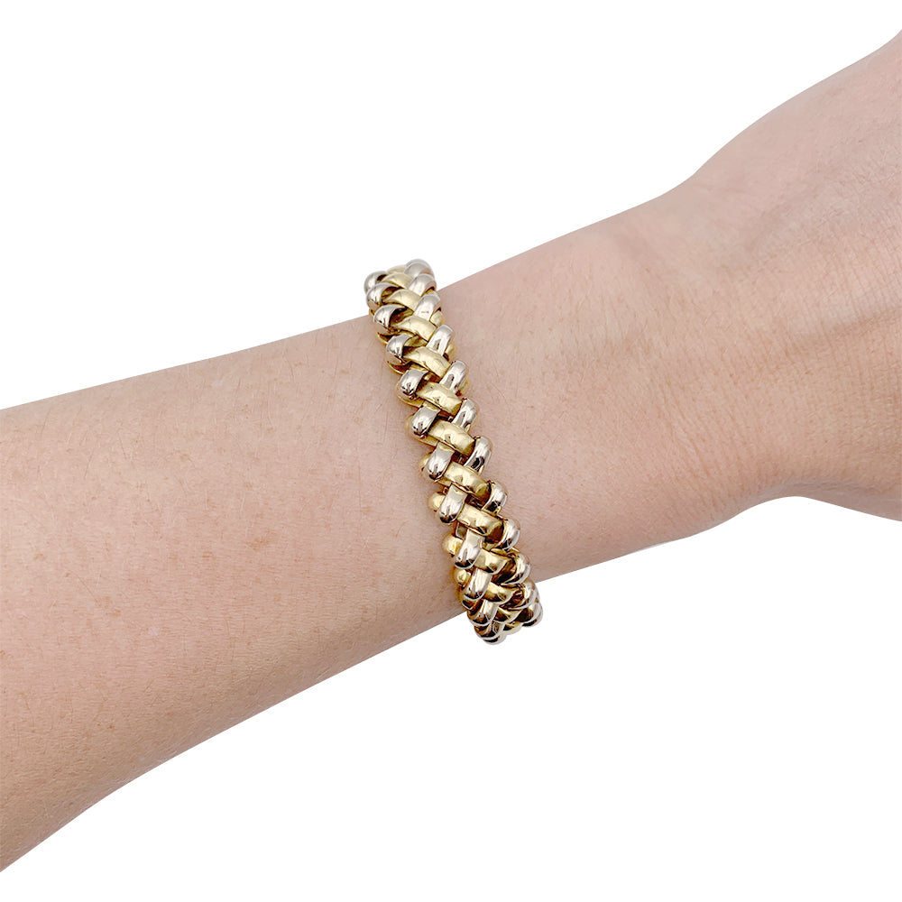 Boucheron bracelet, yellow gold, white gold.