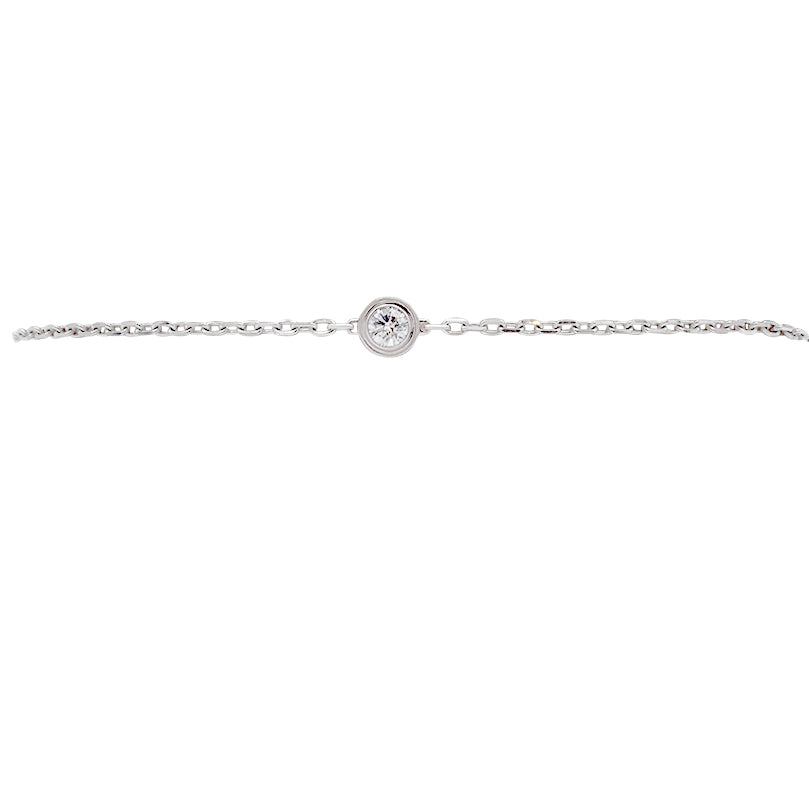 Bracelet Cartier, "Cartier d'Amour", or blanc, diamant.