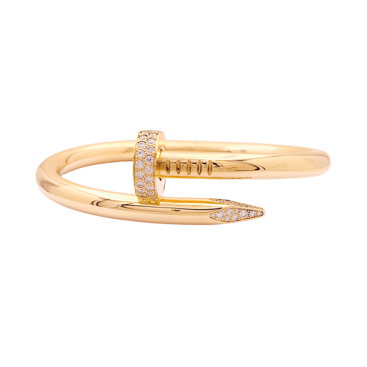 Bracelet Cartier, "Juste un clou", or jaune, diamants. - Maison Eloe