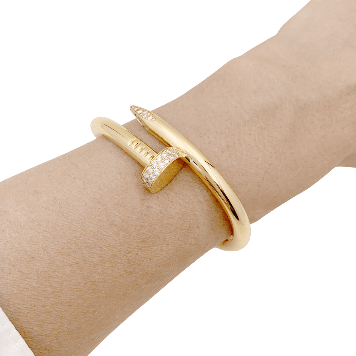 Bracelet Cartier, "Juste un clou", or jaune, diamants. - Maison Eloe