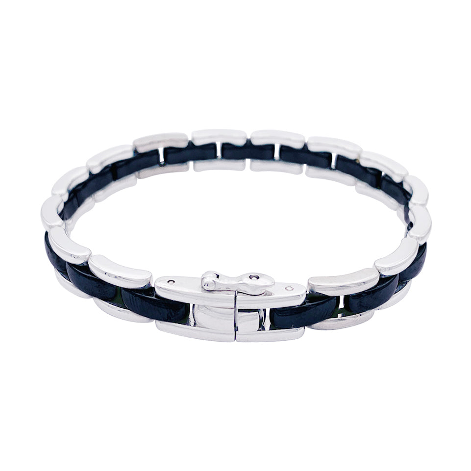 Chanel bracelet, "Ultra", white gold and ceramic.