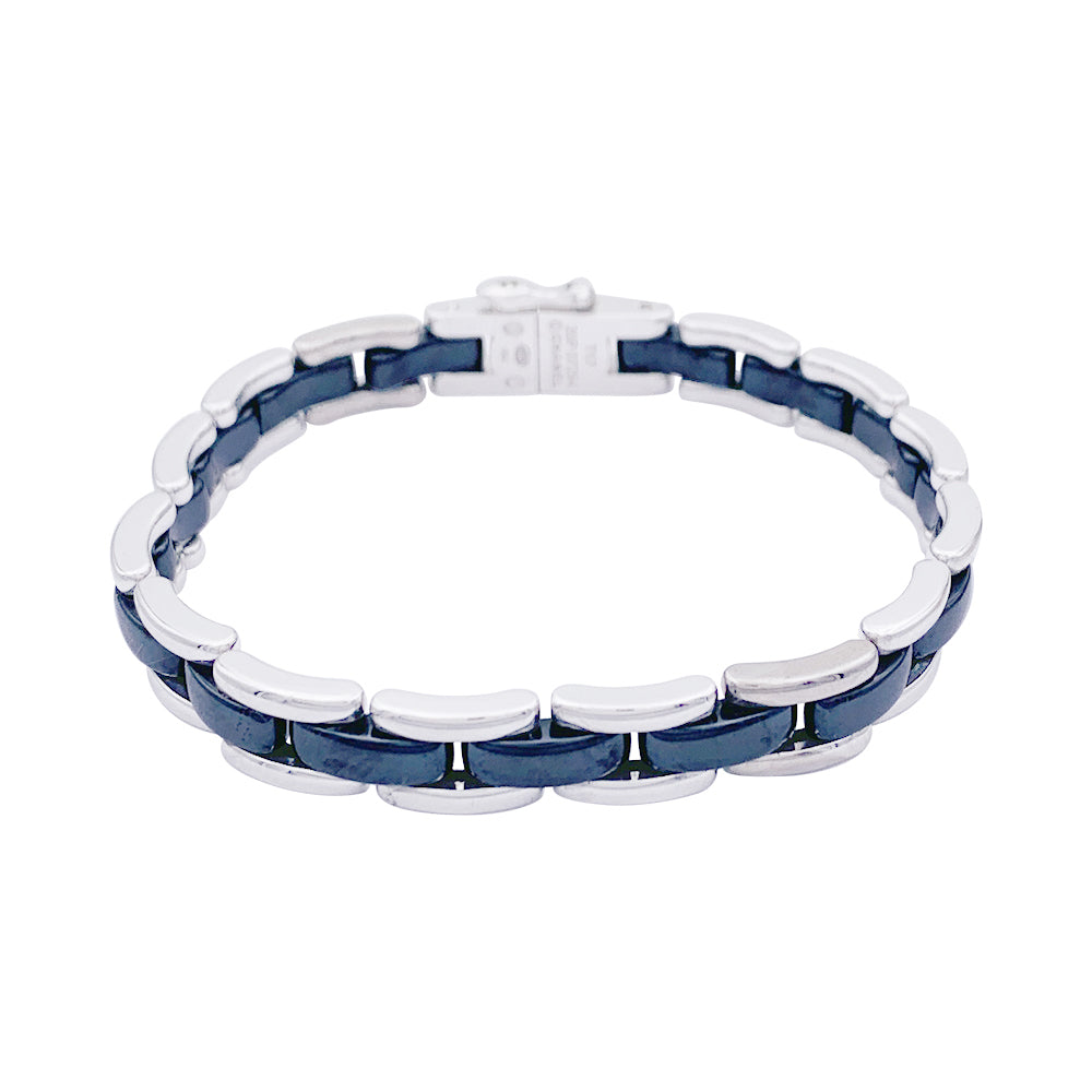 Bracelet Chanel, "Ultra", or blanc et céramique.